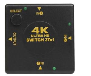 HMSW0301 KINGDA HDMI Switch1x3,Support HDMI 1.4b,12-bit full 1080p.multipleresolutions up to 4K x 2K