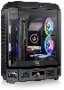 The Tower 600, ThermalTake, Black, Tempered Glass, CT140 Fan*2,With Screen Metal Panel, CA-1Z1-00M1WN-00