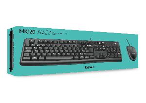 MK120 LOGITECH Corded Combo KEYBOARD AND MOUSE - BLACK - USB ENG/ RU L920-002561