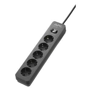  PME5B-GR, APC, Surge Protector, Essential SurgeArrest 5 Outlet, 1.5 m, 230V/10 A , 2300 W, Germany,  Black.