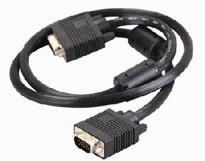 KDVGA1001-2M, Kingda, 3+4 VGA Cable,Al shield,Copper ,Nickel Plated,Connector,double Ferrites,PVC,OD 8.0MM,2M