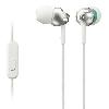 SOHSEX110APWT Sony Headphones In-Ear EX110 9mm Driver Deep Bass White incl. Microphone 36797