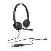 H340 , Logitech computer headset, with noise-canceling mic BLACK USB 1.8 m 1Y (L981-000475)