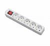 99482, White DEFENDER ES,  3.0m  Surge Protector, 10A,5 Sockets