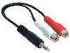 KD-AVC9002, Kingda, 3.5mm to 2 RCA female cable,0.15M