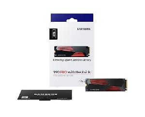 MZ-V9P4T0CW, Samsung SSD 990 Pro 4TB M.2 PCIEx4 PCI Gen4.0 w/ Heatsink