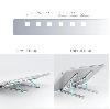  OT155SL, UNITEK, Laptop Stand, 6 Adjustable Level, Foldable, Size: 240*164*4MM, Silver, with a Carry Bag.