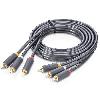 AV105 UGREEN 3RCA Male to 3RCA Male Cable 1.5m (Black) 10524
