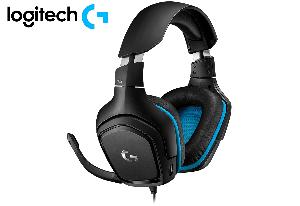  G432, Logitech, Earphone, L981-000770, Wired Gaming Headset 7.1 - LEATHERETTE - BLACK/BLUE - USB.