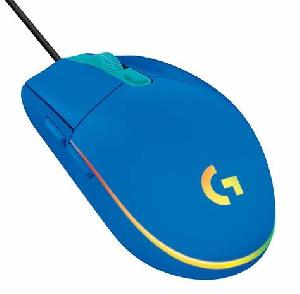 G203, Logitech Corded Gaming Mouse, RGB lighting, 200 – 8,000 dpi, 6 buttons, 2.1 m, BLUE - USB 1Y (L910-005798 )