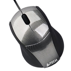 N-100 A4Tech Mouse, V-Track Padless USB (Monotone Carbon)