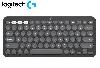  K380S, Logitech, Keyboard, PEBBLE KEYS 2, Bluetooth, GRAY.