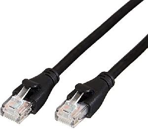  C1810GBK, UNITEK, Pach Cord, 2M, CAT.6 Flat Cable - RJ45 (8P8C) Male, Black Color.