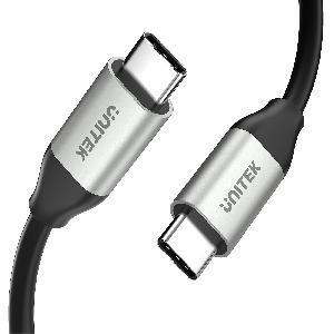 C14082ABK,UNITEK 1M, Full Featured USB-C Male to Male Cable with Data 10Gbps / PD 100W, D4K60Hz,Grey