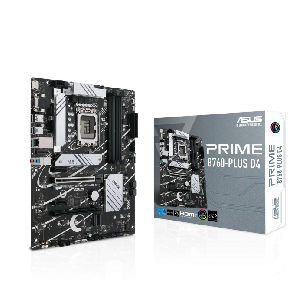 ASUS PRIME B760-PLUS D4, LGA 1700, PCIe 5.0, RGB, 4xDDR4, 3xM.2, HDMI®, DP, VGA