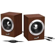  SP-HF280, Genius, Speaker, 2 x 3W (6W), Volume control, USB-powered, Cable 1.2 m, Wooden.