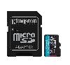  SDCG4/256GB, KINGSTON, Memory Card, 256GB microSDXC Canvas Go Plus Gen4 200MB/s A2 U3 V30 Card + Adapter.