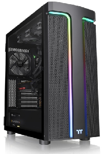 H590 TG ARGB, ThermalTake, Black, Tempered Glass, Lighting Strip, 120mm Standard Fan*2, CA-1X4-00M1WN-00