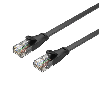 C1810GBK,UNITEK 2M, CAT.6 Flat Cable - RJ45 (8P8C) Male to RJ45 (8P8C) Male, Black
