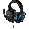 G432, LOGITECH  Wired Gaming Headset 7.1 - LEATHERETTE - BLACK/BLUE - USB  981-000770