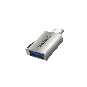 A1025GNI,UNITEK USB-C  Male To USB-A Female Adapter 5Gbps, Silver otg