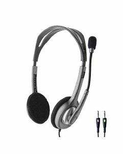 H110 Logitech CORDED STEREO HEADEST 3.5mm jack, Mic, Cable 2.35m (981-000271)